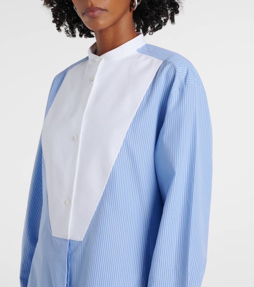 Pinstripe cotton shirt dress