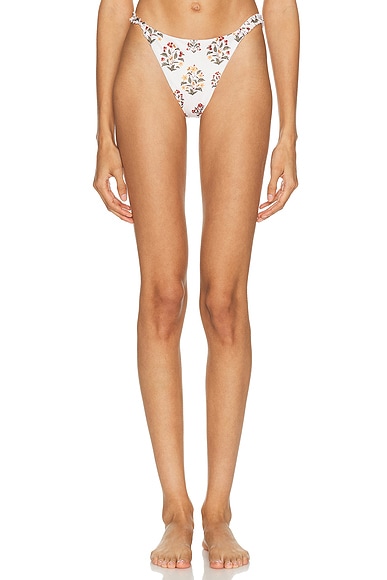 Agua by Agua Bendita Vera Andes Bikini Bottom in Cream. - L also in M
