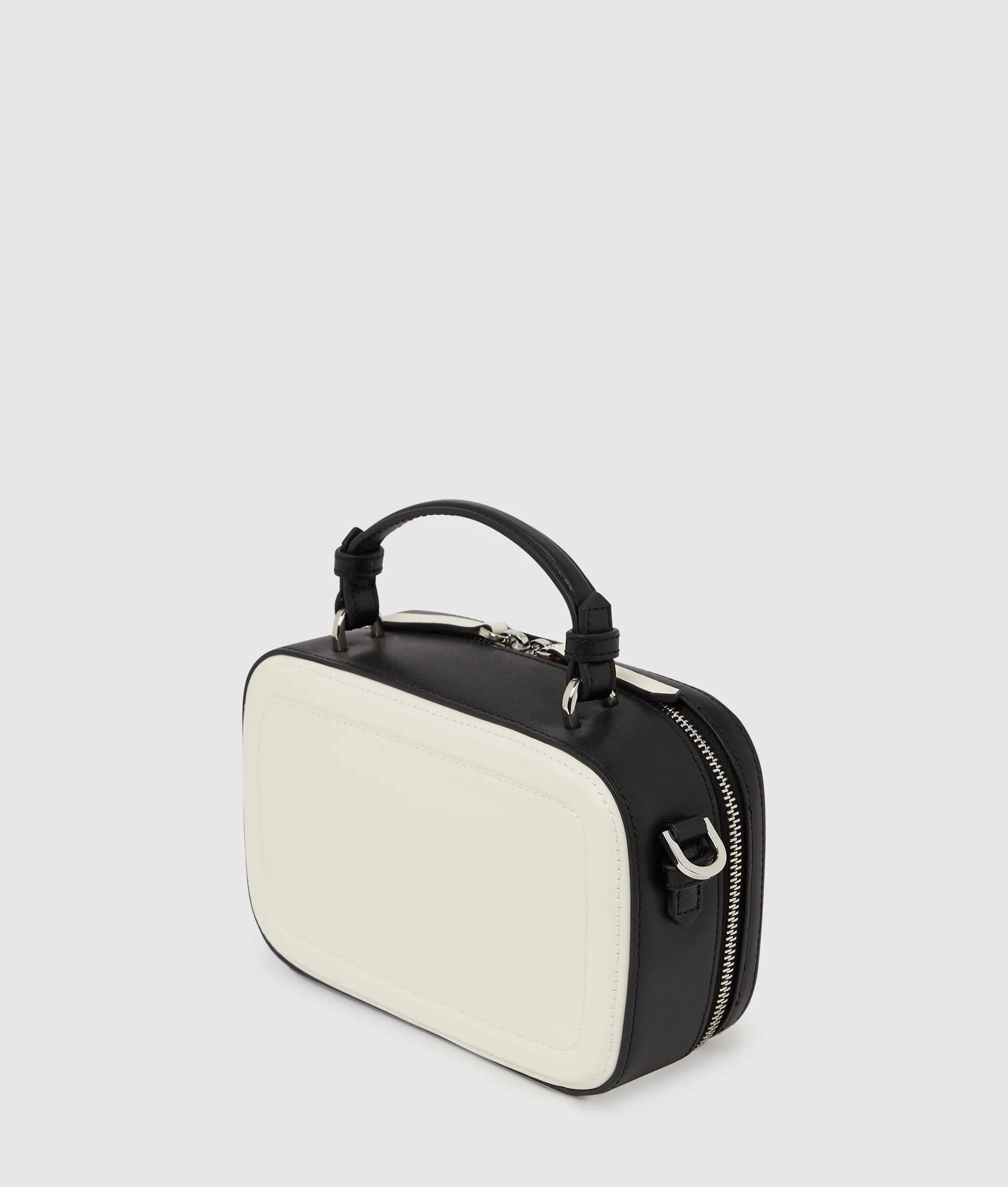 Karl Lagerfeld - K/autograph Quadratische Color-block-tasche, Damen, Schwarz/weiss, Größe: One