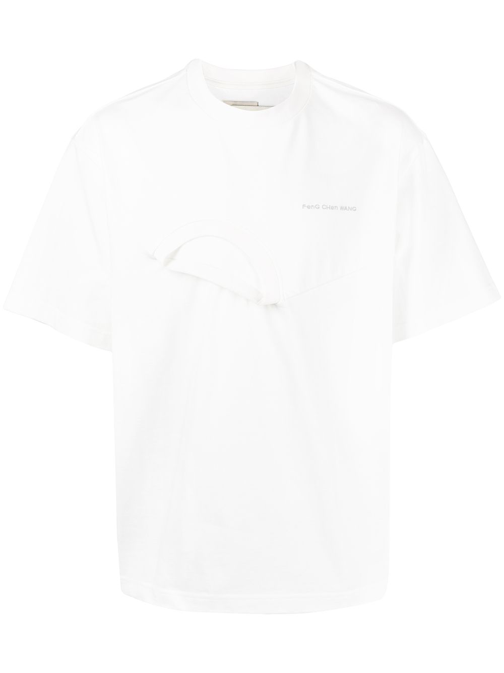 Logo-print patchwork T-shirt - White