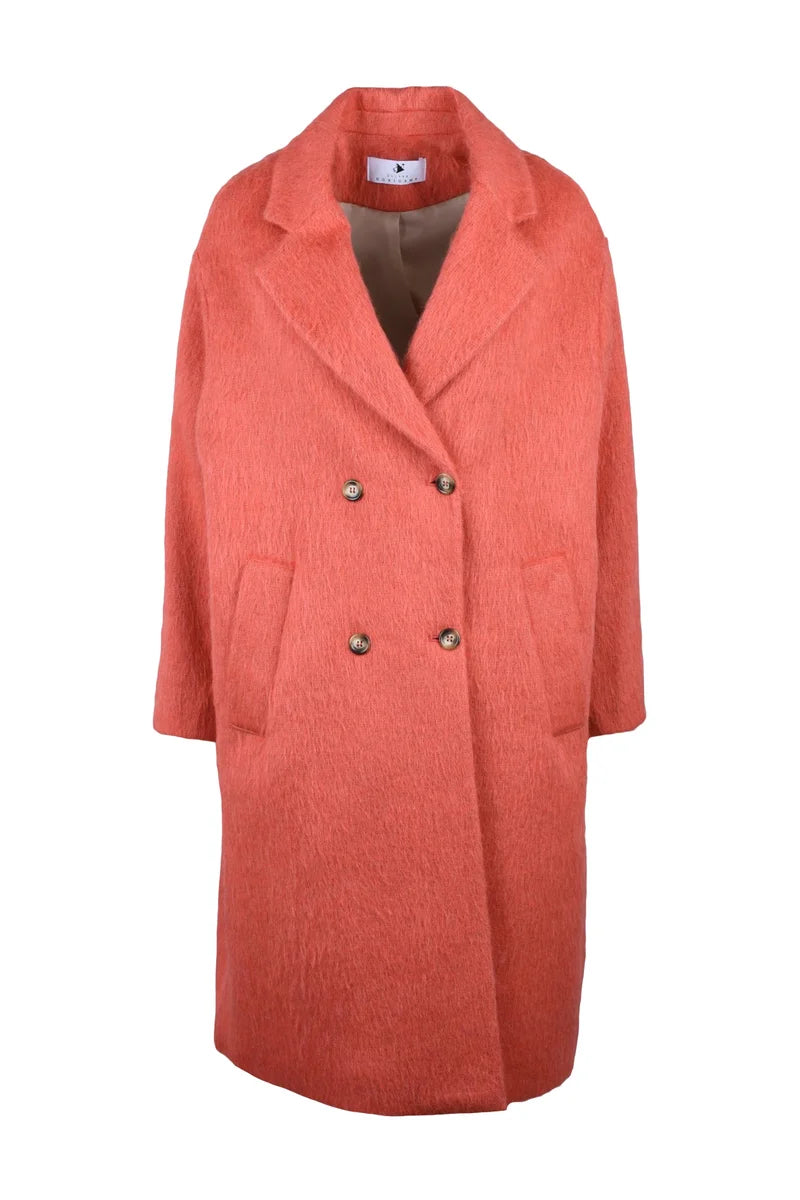 Double-Breasted Coat - Red