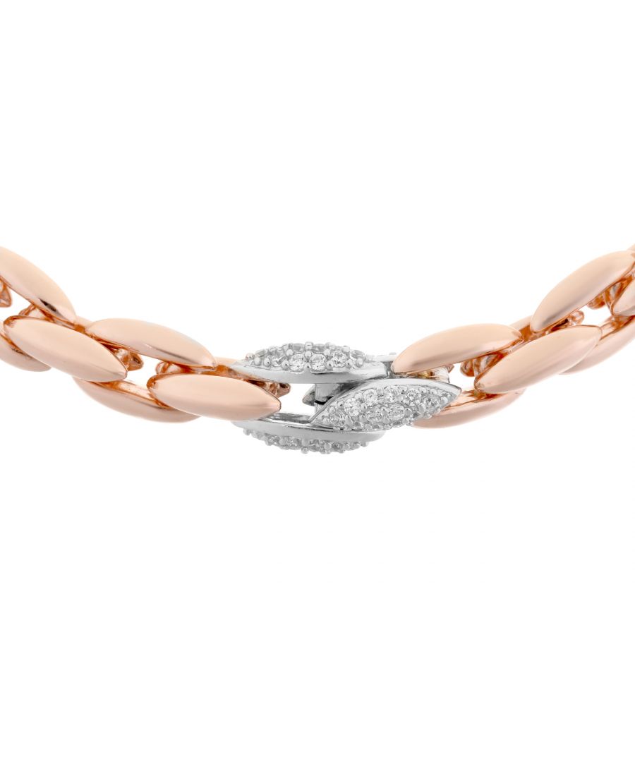 Orphelia WoMens 925 Sterling Silver Bracelet - Rose ZA-7159 - One