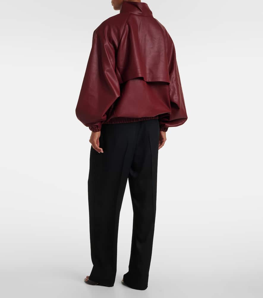 Senta oversized faux leather bomber jacket