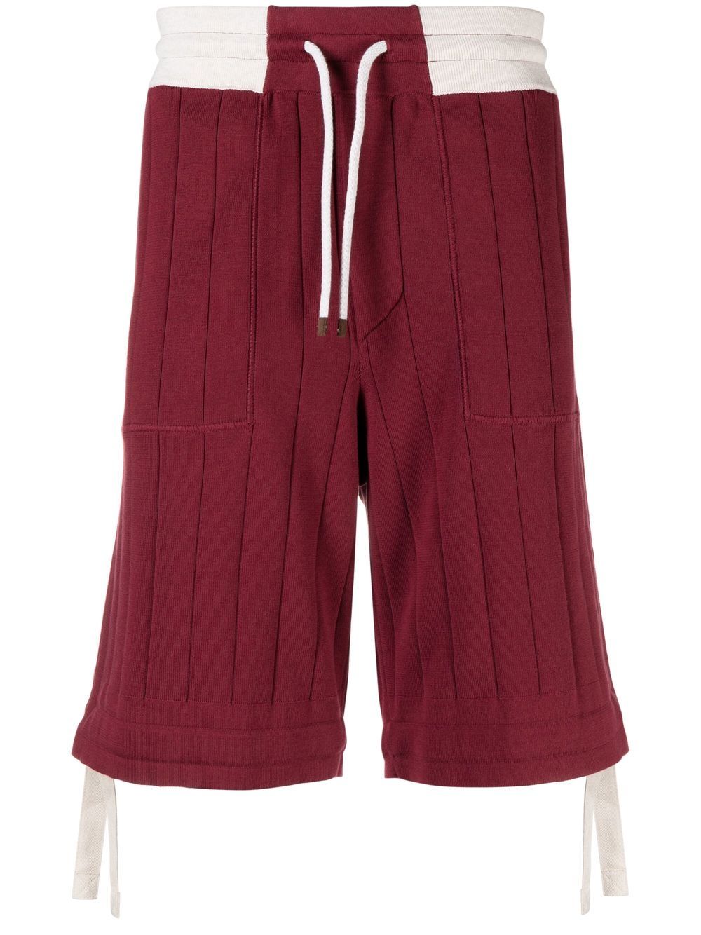 Knitted bermuda shorts - Red
