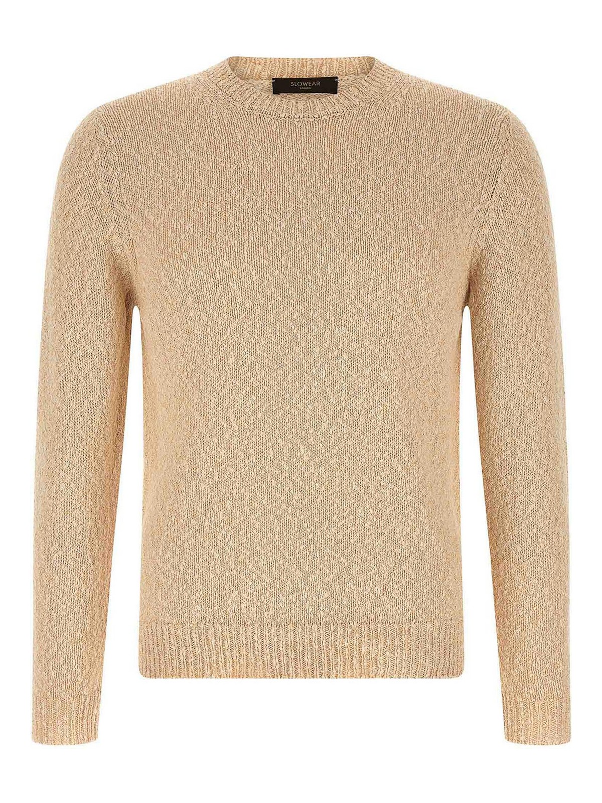 Zanone - crew neck textured knit sweater long sleeve