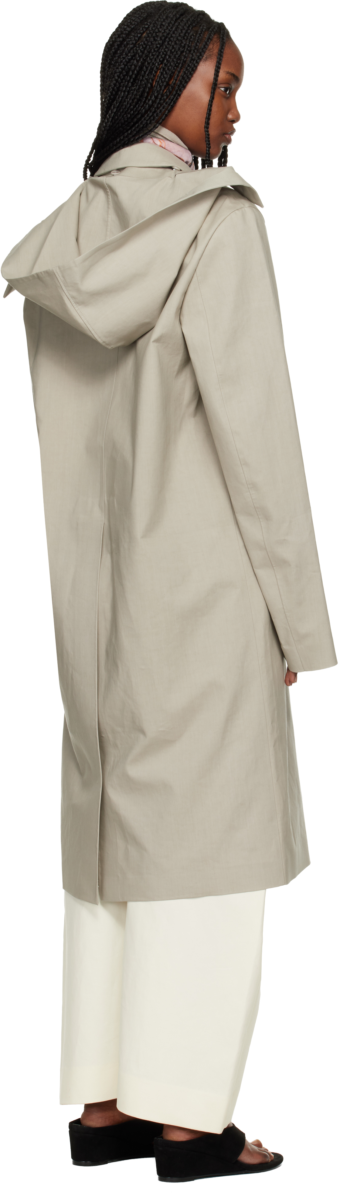 Green Cotton Bonded Coat