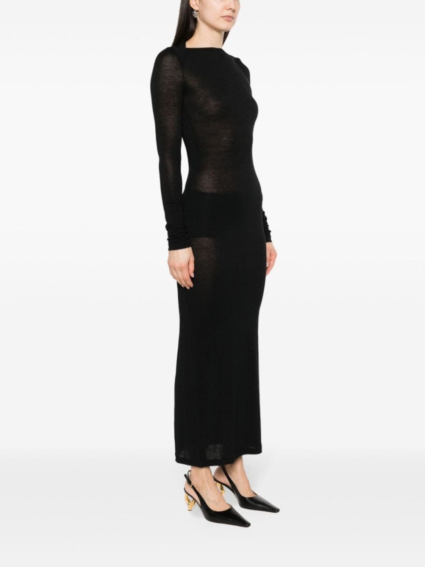 Black Viscose Blend Dress