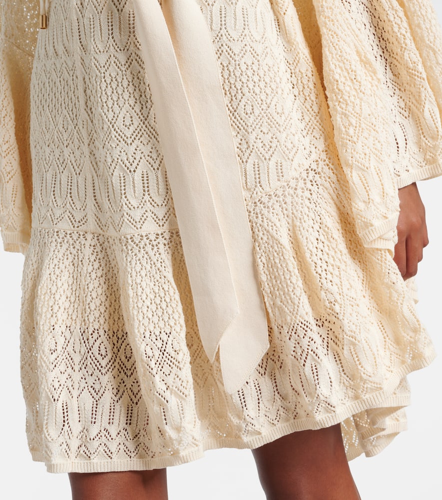 Coco gathered lace minidress