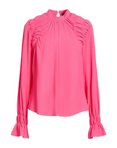 Woman Top Fuchsia Size 10 Acetate, Silk