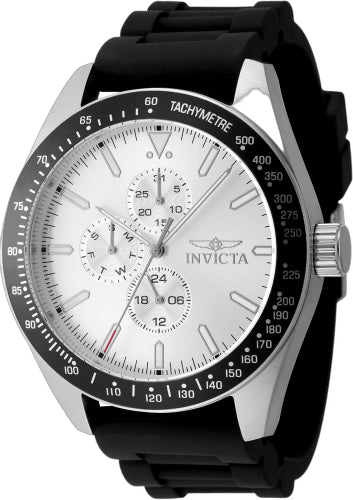 Aviator Chronograph Watch — Silver