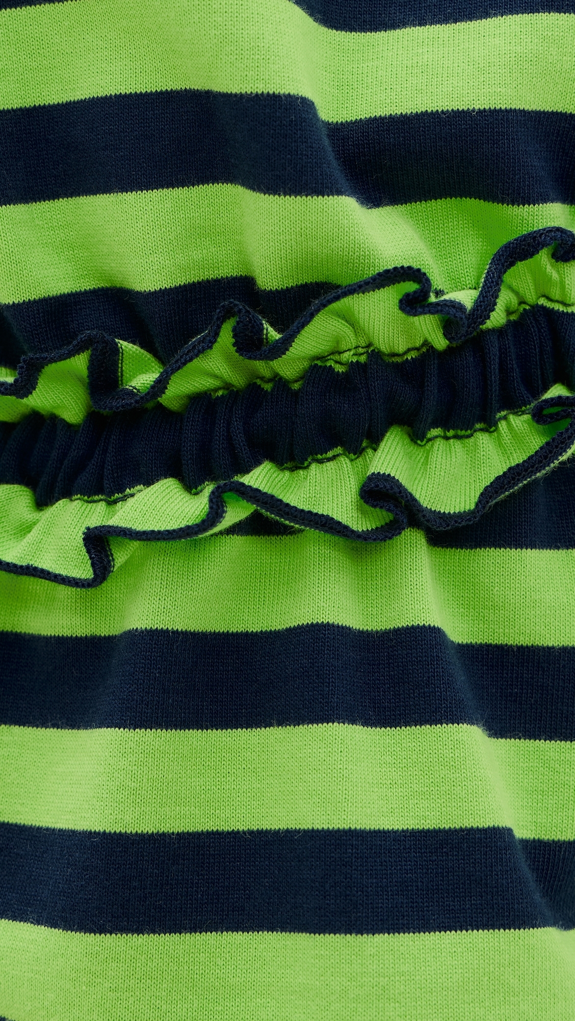 Prudie Ruffle Long Sleeve Tee Lime