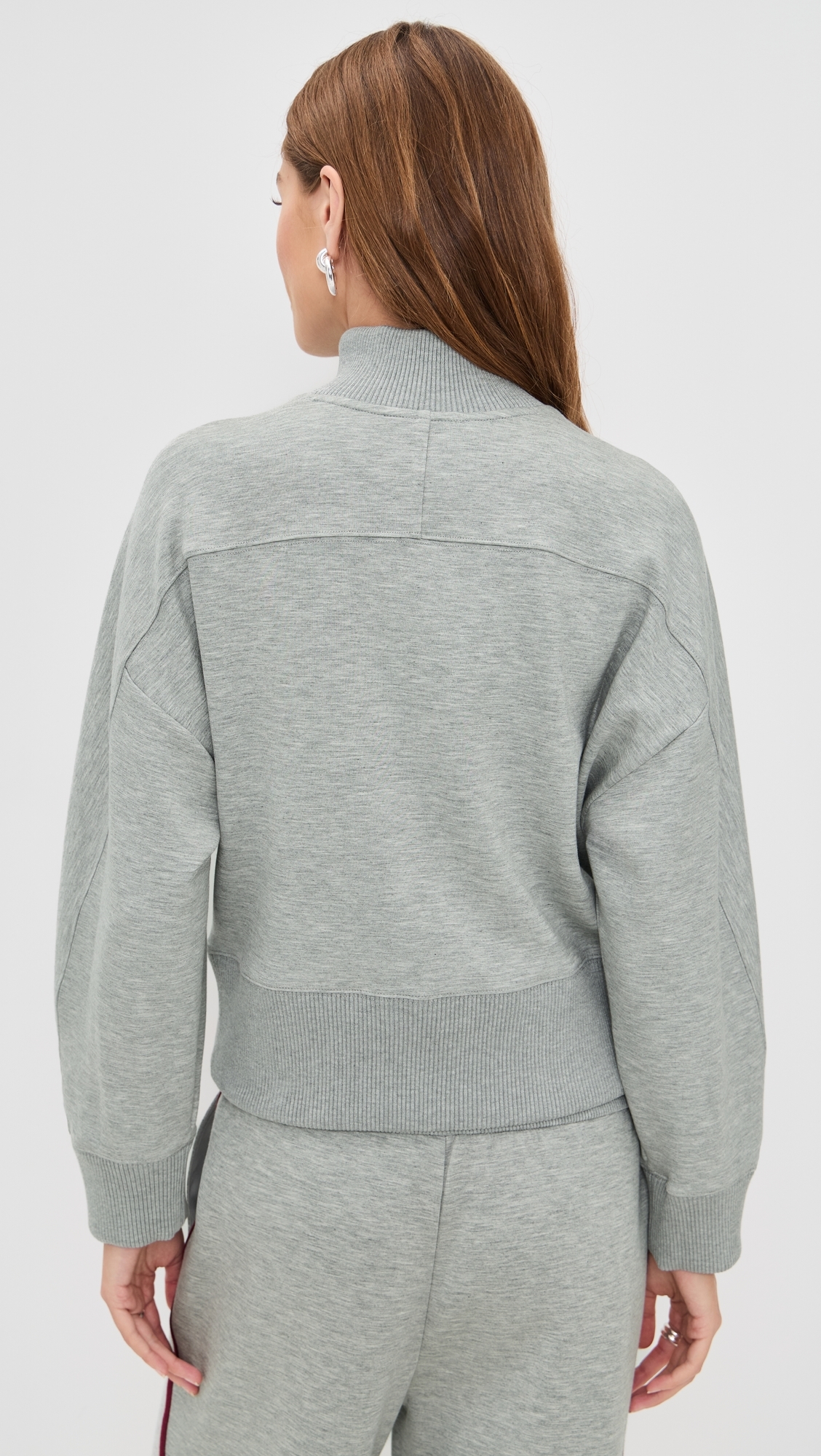 Thea Quarter Zip Pullover Heather Grey