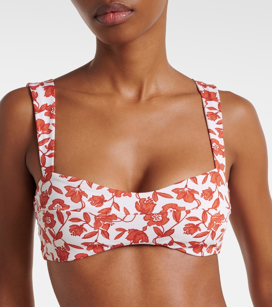 Chloe floral bandean bikini top