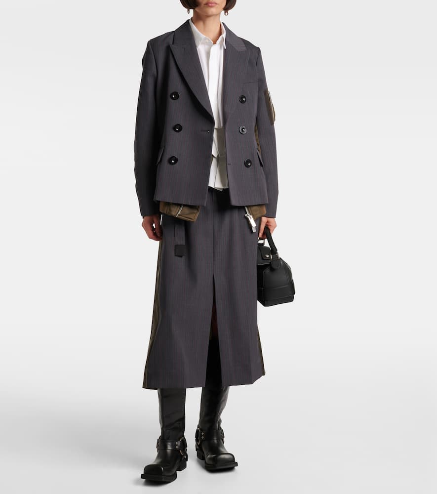 Paneled midi skirt