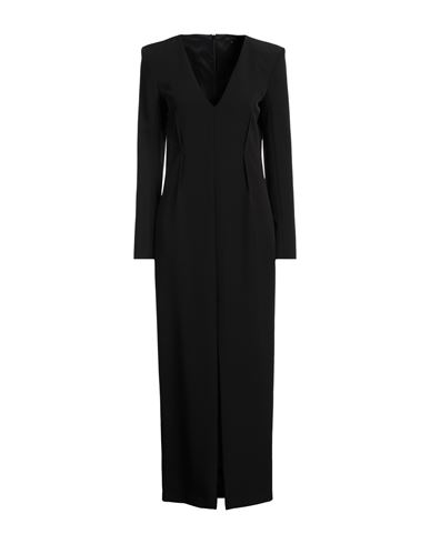 Woman Maxi dress Black Size 4 Polyester, Elastane