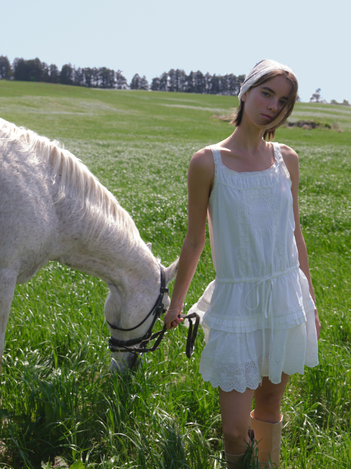 Elderberry lace mini dress