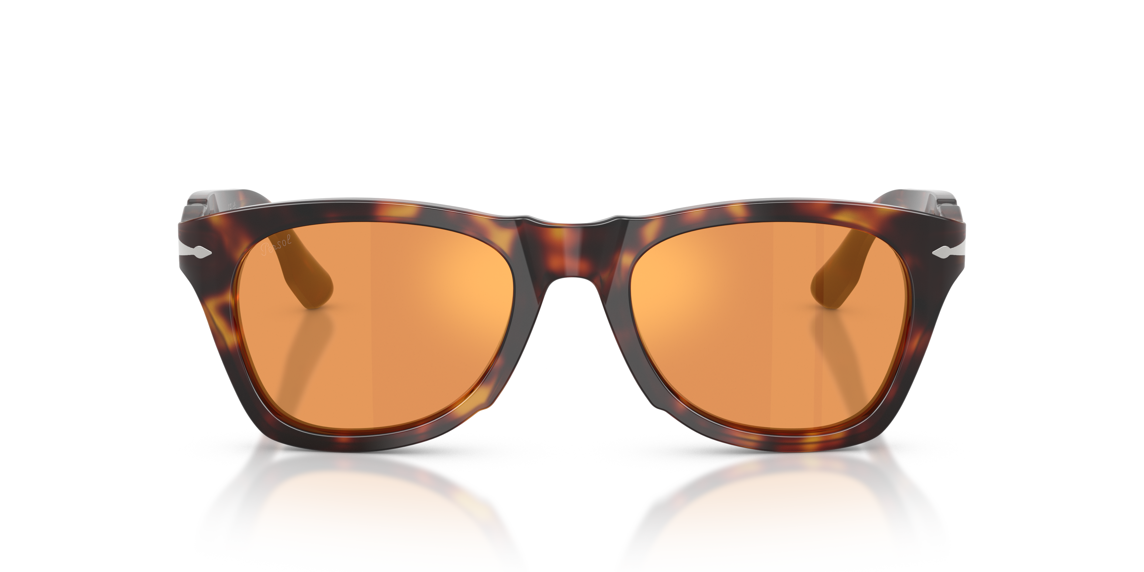 Persol Unisex Persol PO8001S 24/3L Gafas de sol Acetato Tortuga Amarillo Pantos Espejo