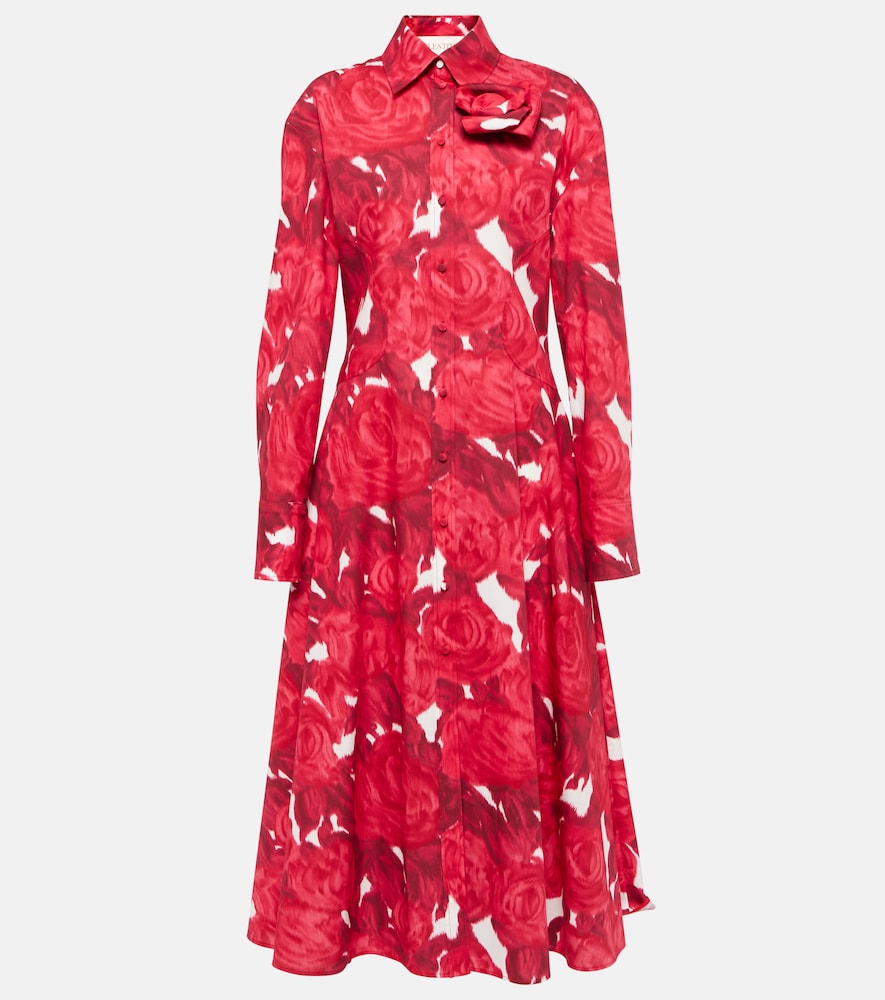 Floral cotton shirt dress