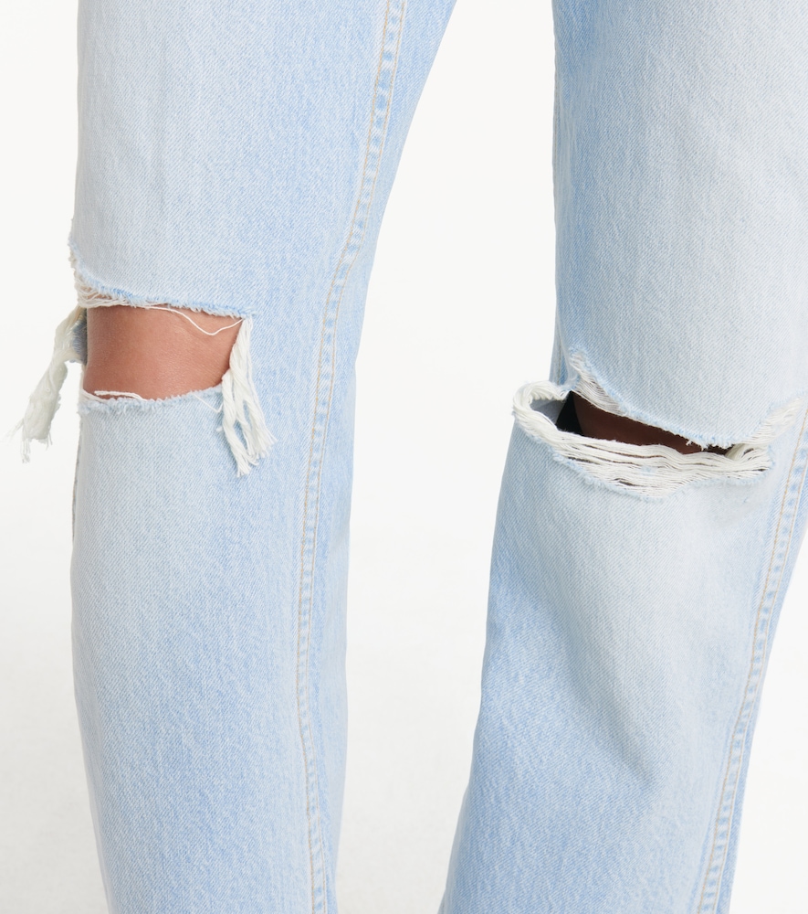 Loose high-rise straight jeans