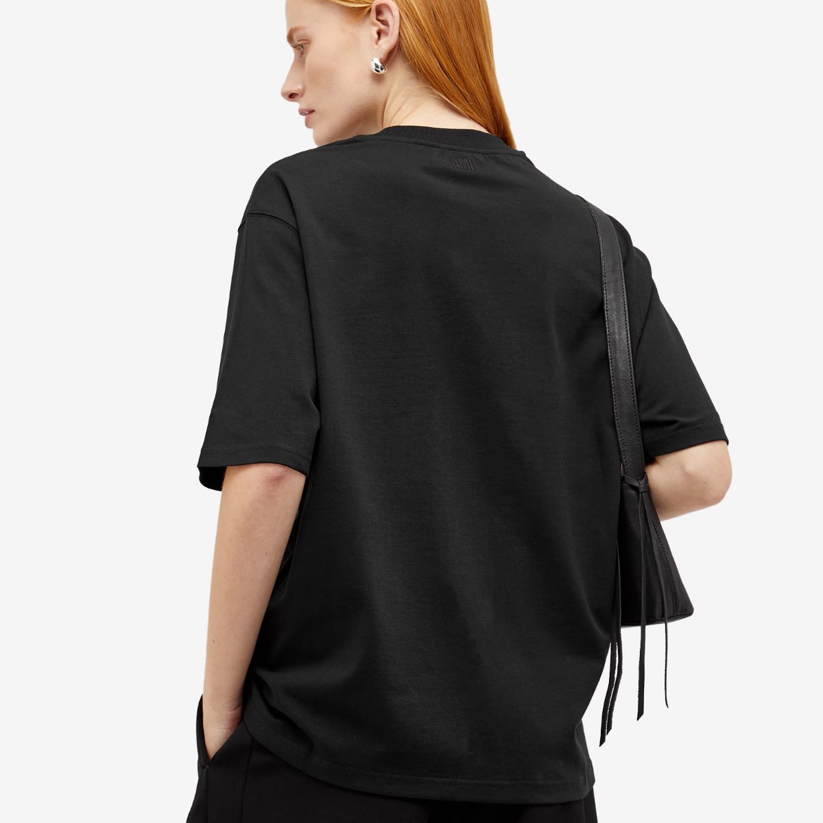 AMI Ami De Coeur T-Shirt in Black, Size X-Large
