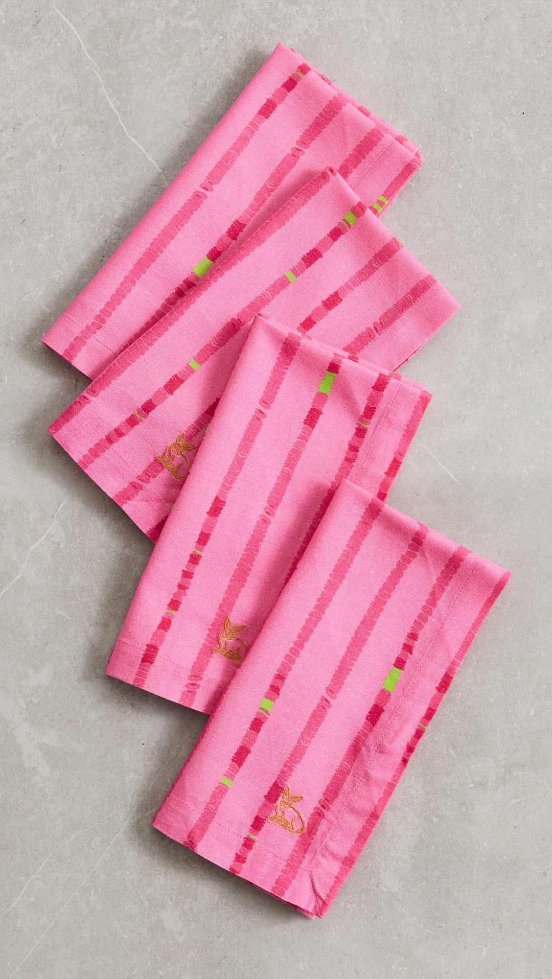 Napkin Set Red Ikat One Size