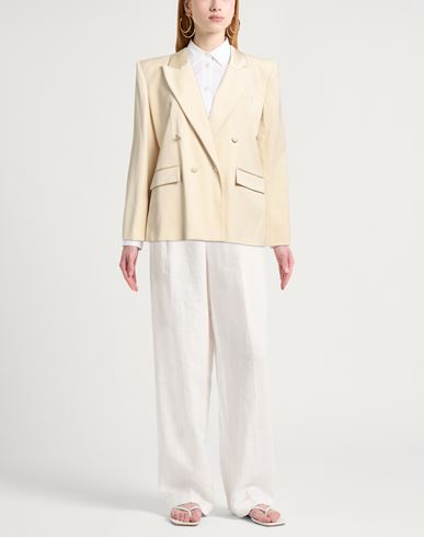 Woman Blazer Beige Size 2 Viscose, Elastane, Acrylic