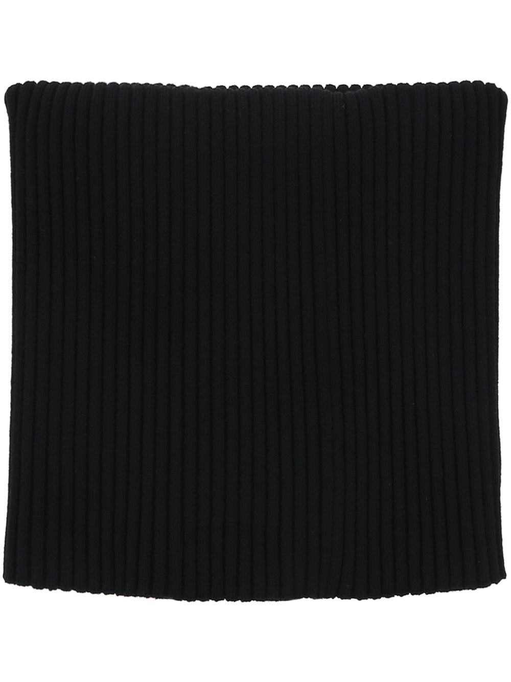 Ribbed knit neck warmer - Black