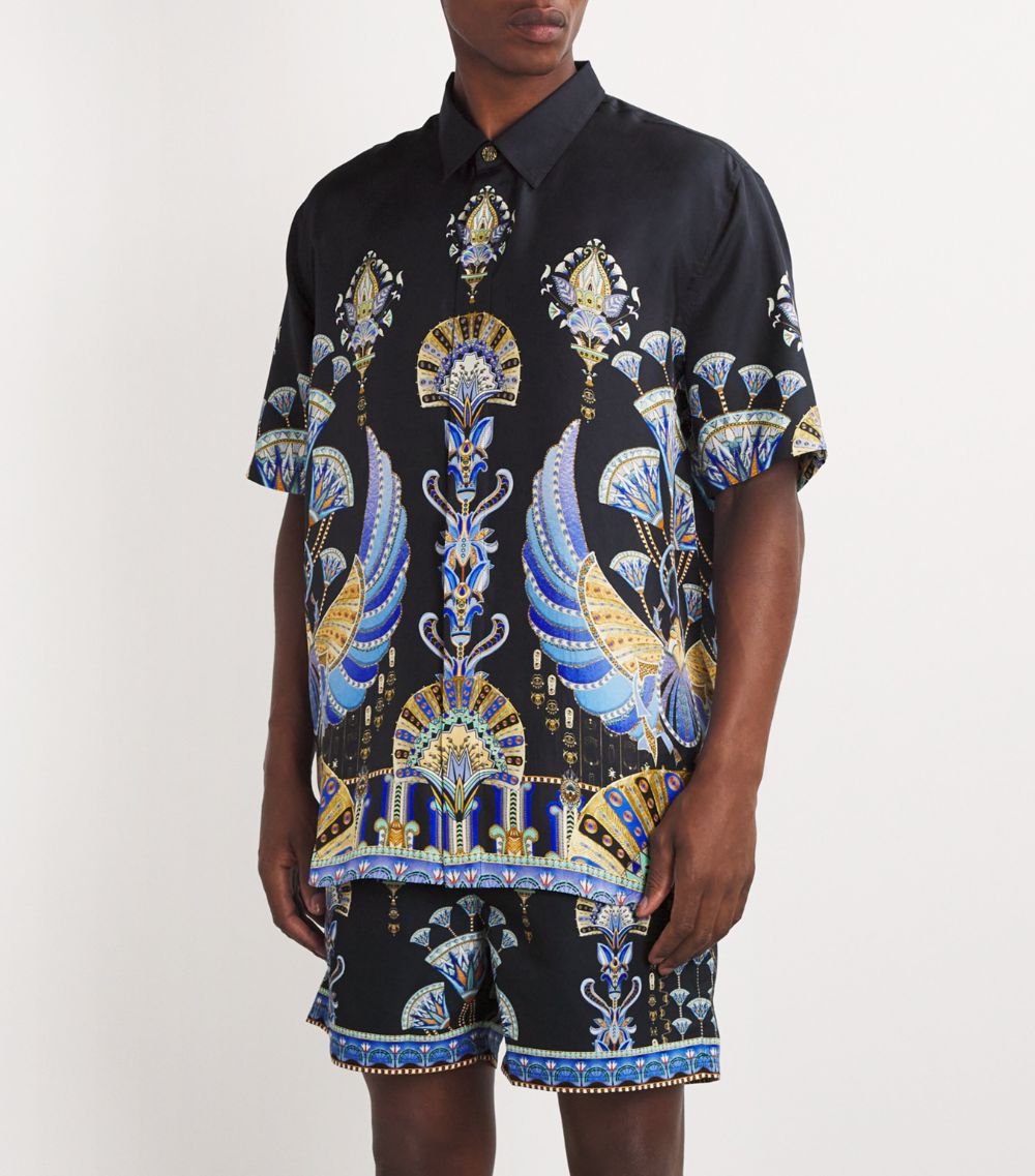 Silk Under Scarab Skies Oversized Shirt
