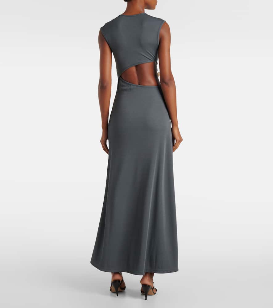 Concave Stone cut-out maxi dress