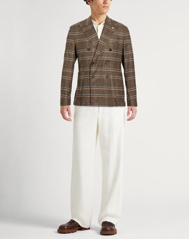 Man Blazer Light brown Size 38 Virgin Wool, Viscose, Polyester, Elastane