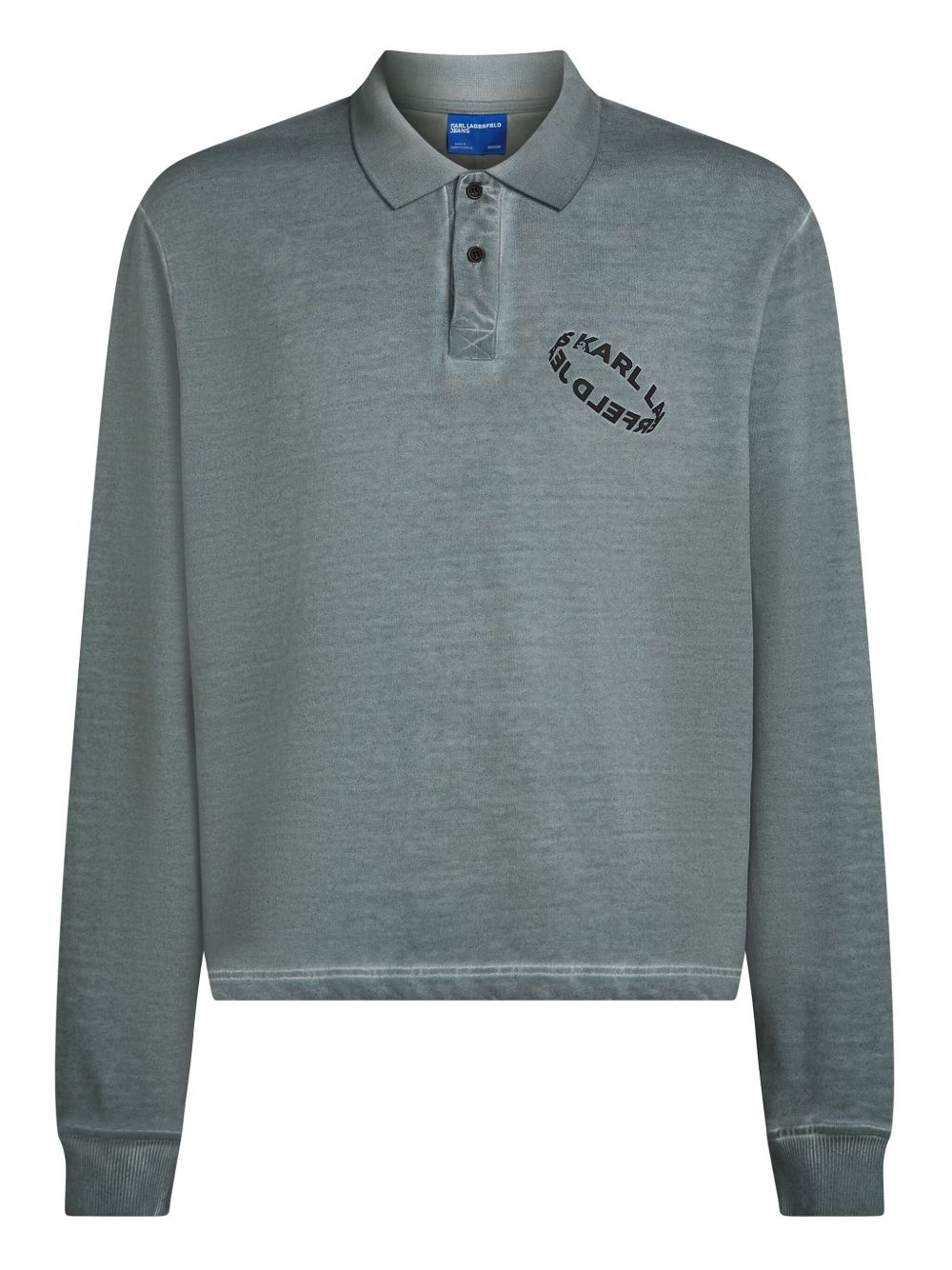 Karl Lagerfeld Jeans logo-print polo sweatshirt - Grey