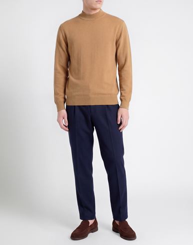 Man Turtleneck Camel Size XL Merino Wool