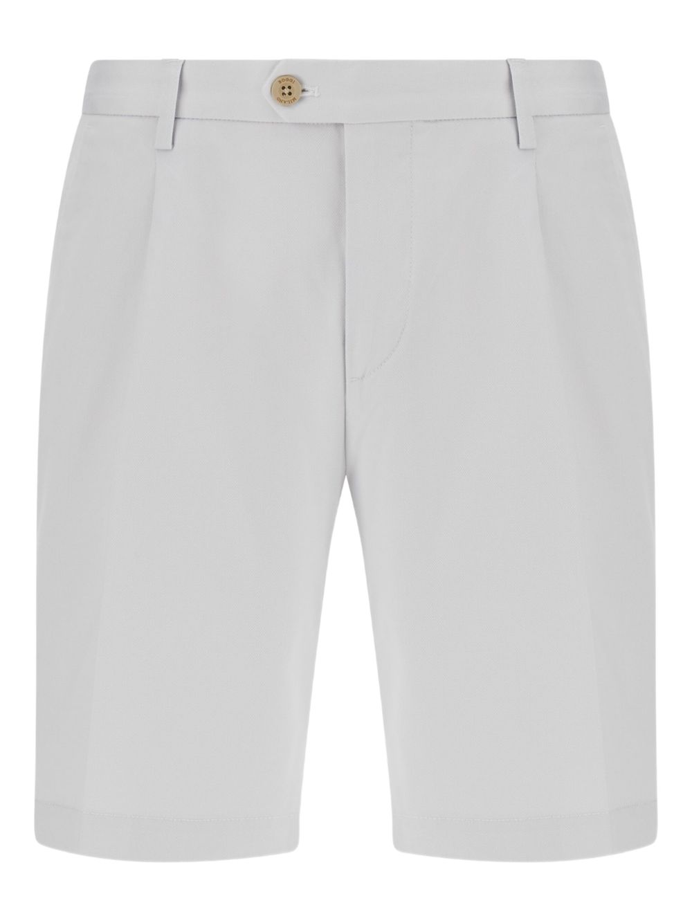 Boggi Milano Stretch Cotton and Tencel Bermuda Shorts - White