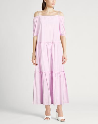 Woman Maxi dress Lilac Size 2 Cotton, Polyester