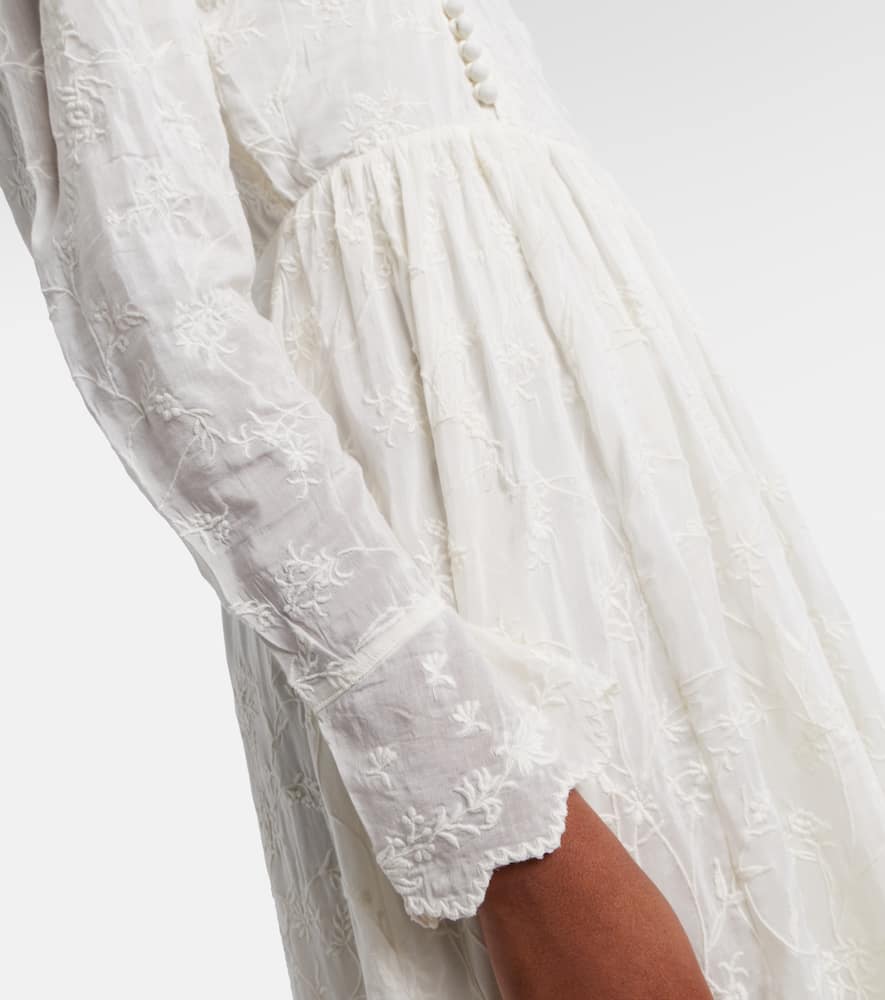 Zoen floral cotton and silk maxi dress