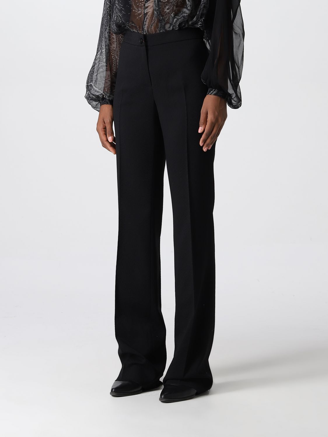 High-rise wide-leg trousers