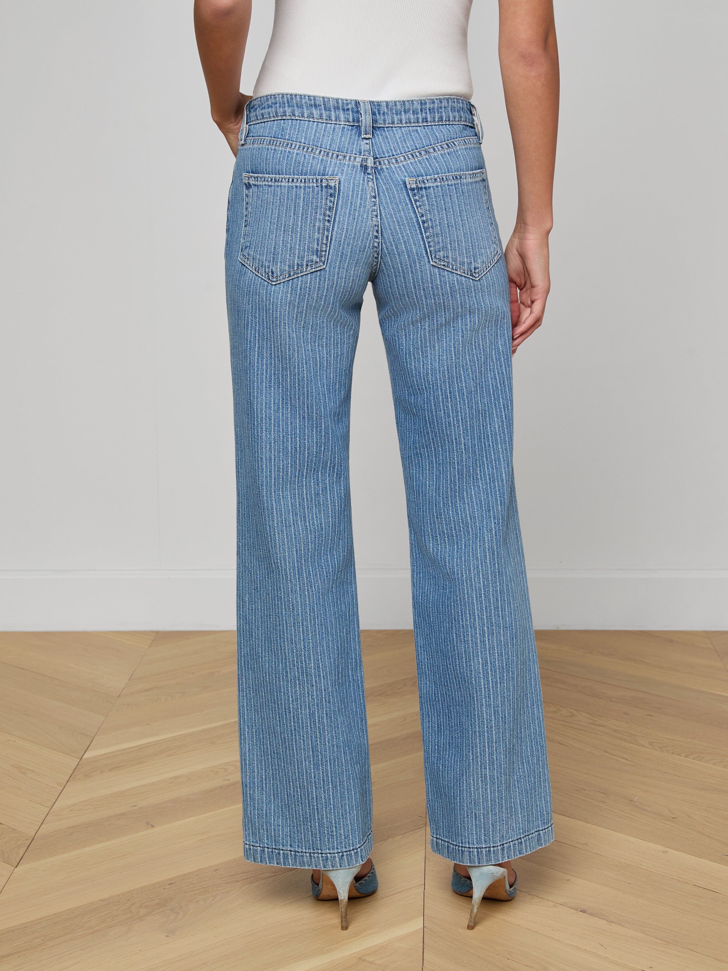Joanne Low-Rise Wide-Leg Jean In Carmel