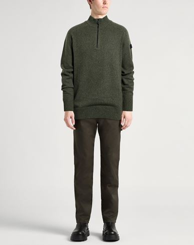 Man Turtleneck Military green Size M Wool, Polyamide