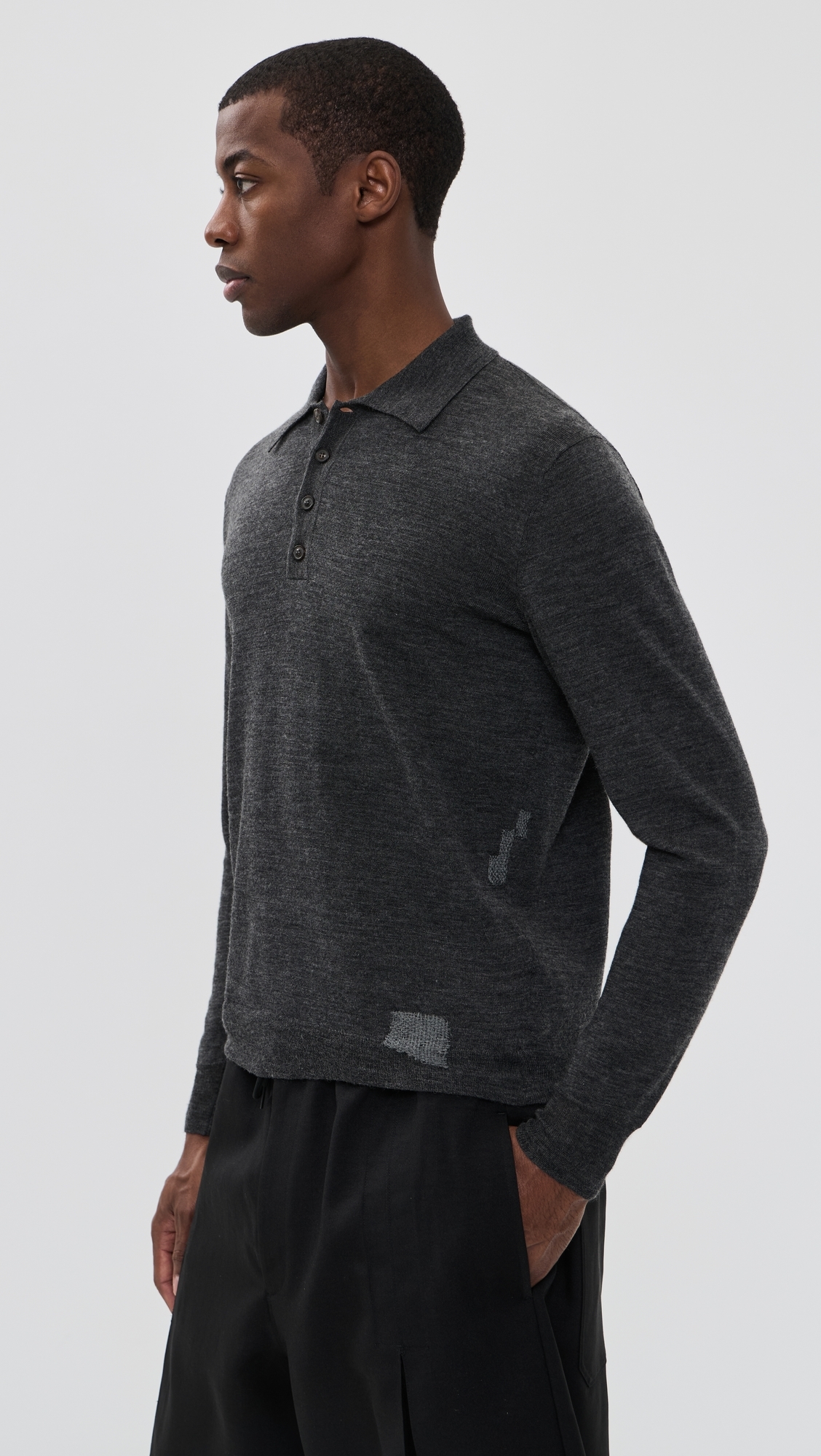 Polo Shirt Pullover Medium Grey