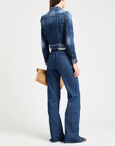 Woman Denim outerwear Blue Size 2 Cotton, Elastane