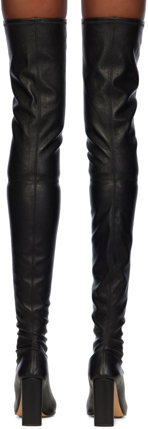 Bottega Veneta Black Tripod Over-The-Knee Boots