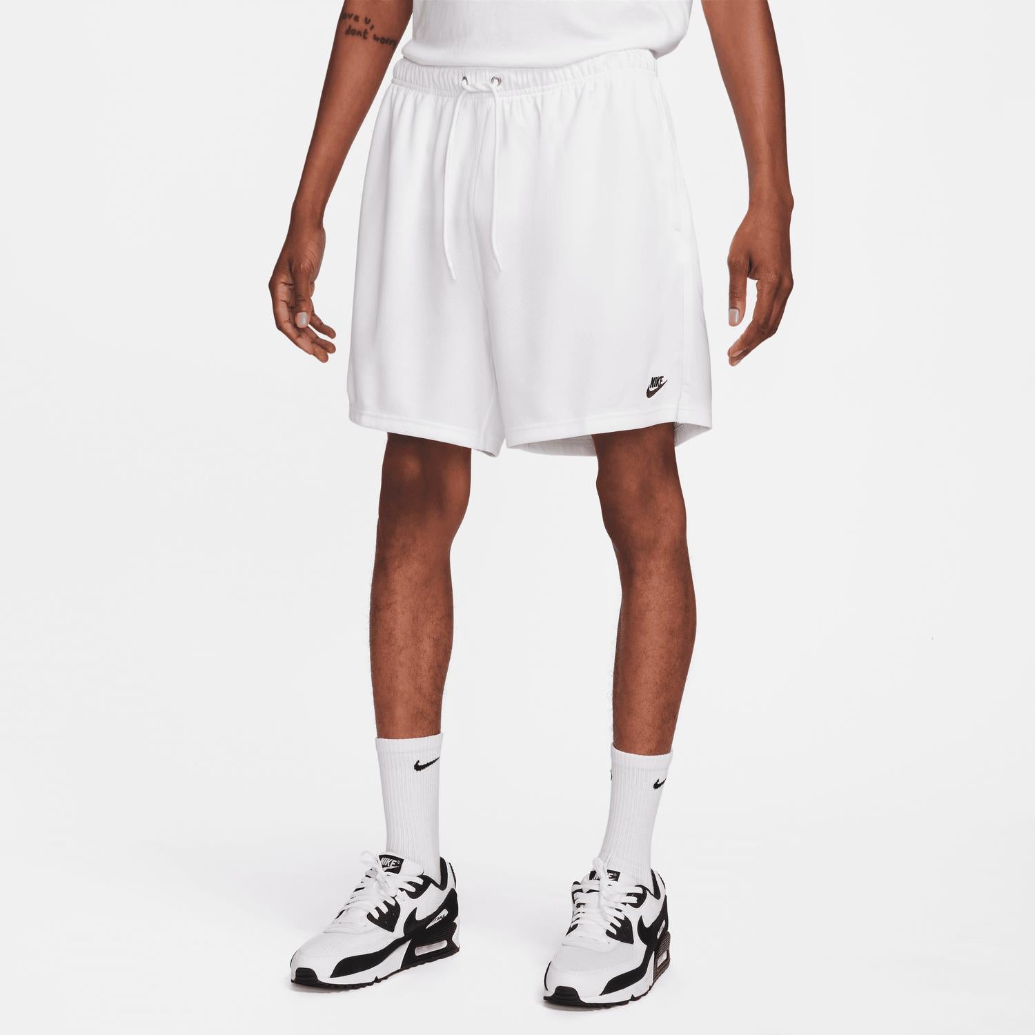 Men's Club Mesh Shorts In White/black