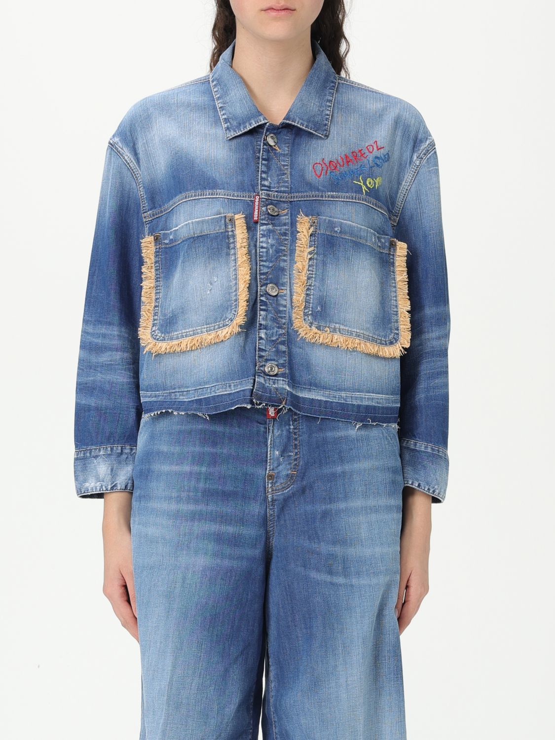 Jacket DSQUARED2 Woman color Denim