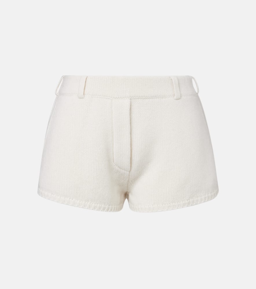 Low-rise cashmere shorts