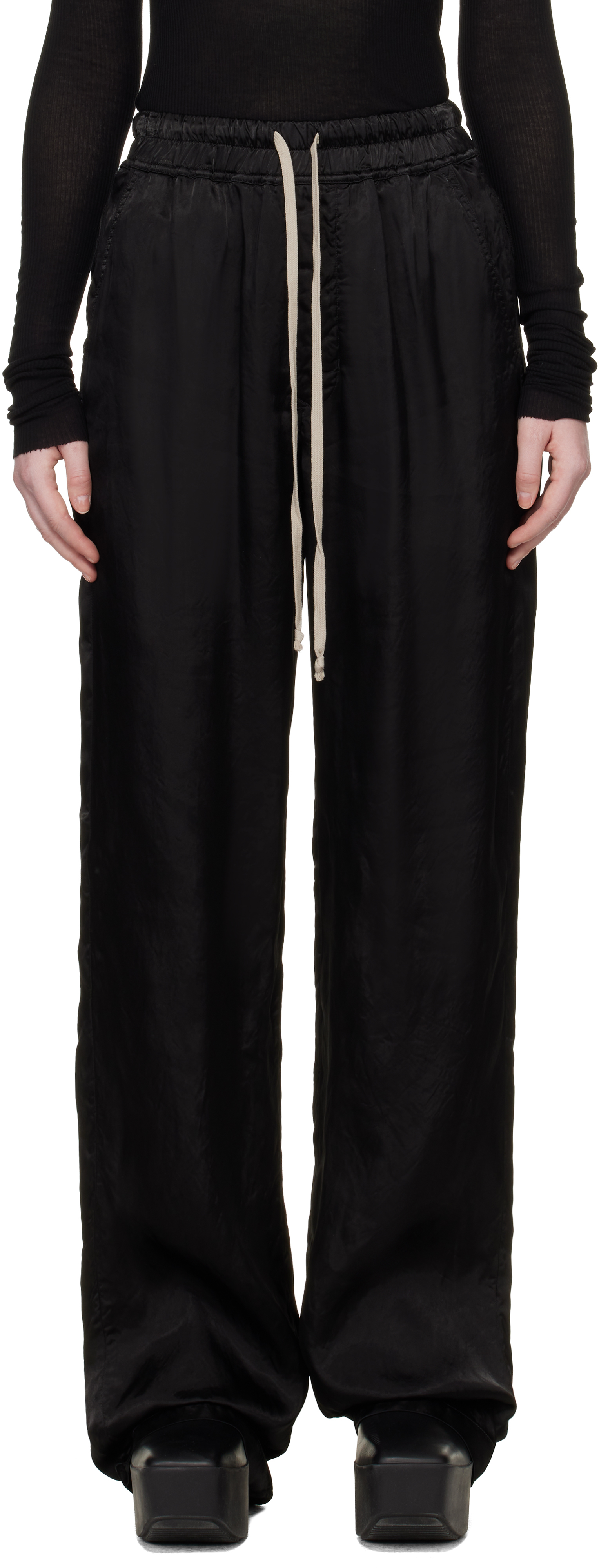Black Temple Dietrich Drawstring Lounge Pants