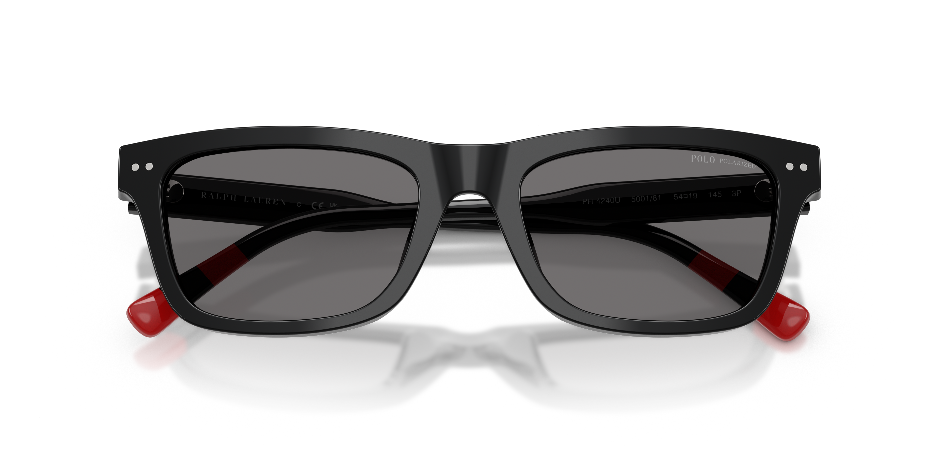 Polo Ralph Lauren Hombre Polo Ralph Lauren PH4240U 500181 Gafas de sol Acetato Negro Gris Pillow Polarizado