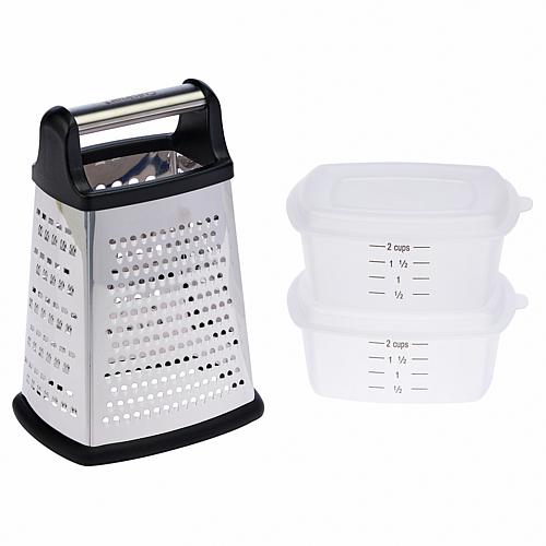 Box Grater with 2 Storage Containers