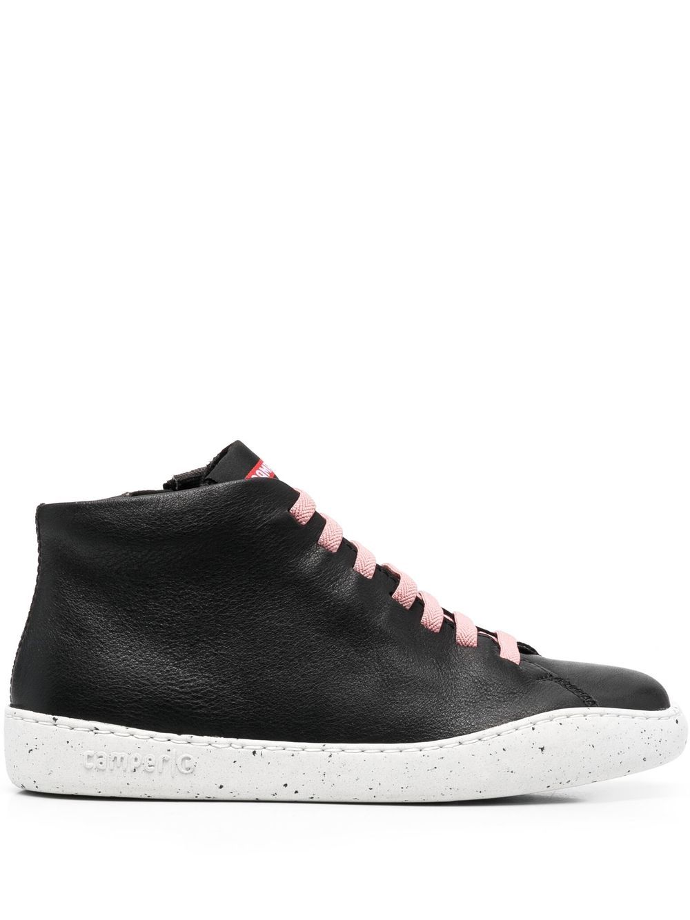 High-top leather sneakers - Black