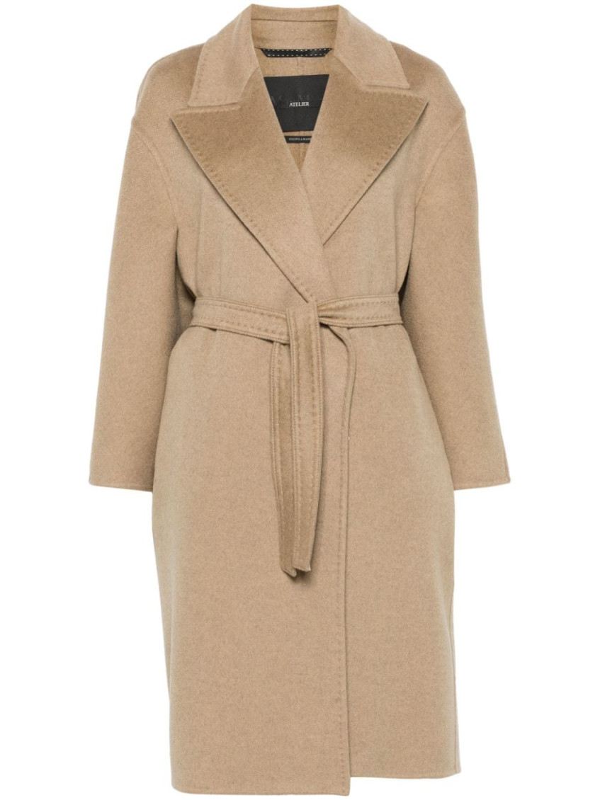 Beige Mid Length Trench Coat