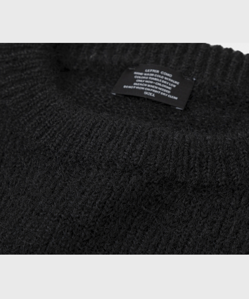 Daily Wool Round Knit Black